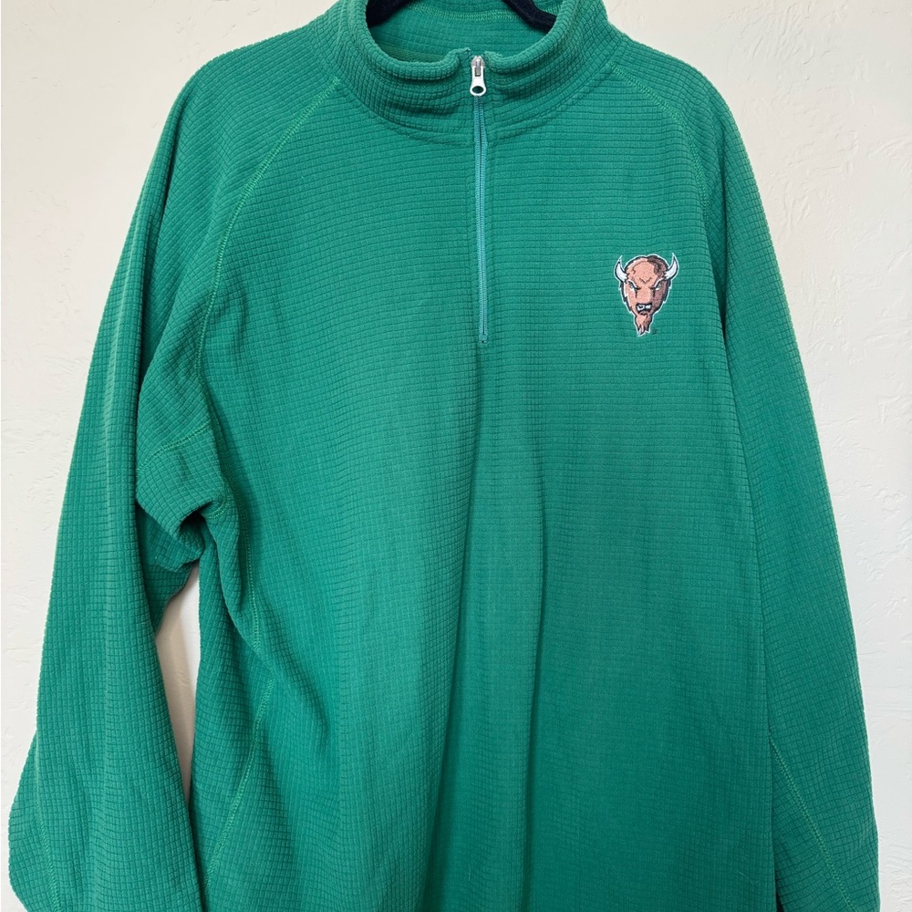 Green Marshall University Quarter-Zip Men's Thermal Long Sleeve